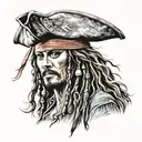 Captain jack sparrow tattoo design idea