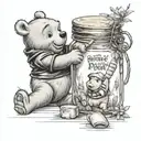 winnie the pooh honey jar  tattoo design idea