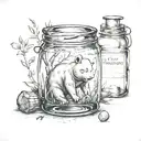 winnie the pooh honey jar  tattoo design idea
