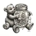 winnie the pooh " honey jar " tattoo design idea