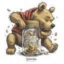 winnie the pooh " honey jar " tattoo design idea