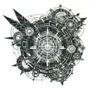 time machine Travel in time cast a spell tattoo design idea