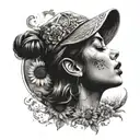 woman kissing the sun tattoo tattoo design idea