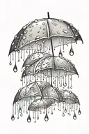 falling rain drops tattoo design idea