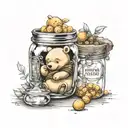 winnie the pooh " honey jar " tattoo design idea