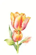 tulip tattoo design idea