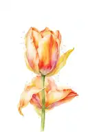 tulip tattoo design idea