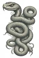 snake wrapping tattoo design idea