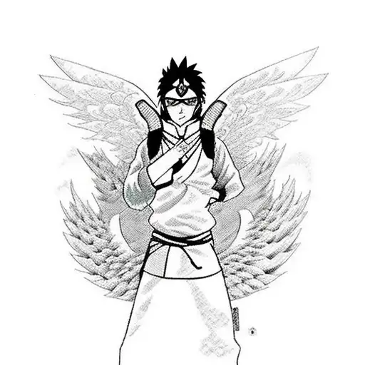 Japanese Shisui Uchiha In Susanno Mode Tattoo Idea - BlackInk AI