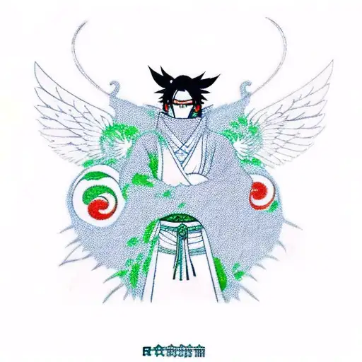 Japanese Shisui Uchiha In Susanno Mode Tattoo Idea - BlackInk AI