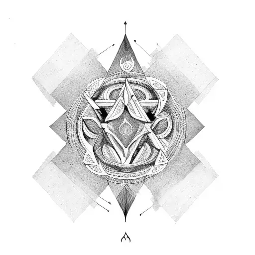 A minimalist design of a half shiv and half parvati symbol tattoo design idea