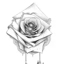 Rose , Clock , King of Hearts card tattoo design idea