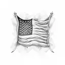 American flag with 1775 tattoo design idea