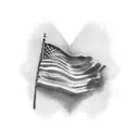 American flag with 1775 tattoo design idea