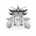 torii gate tattoo design idea