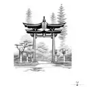 torii gate tattoo design idea