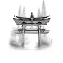 torii gate tattoo design idea