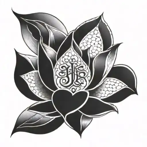 lotus aum symbol tattoo design idea