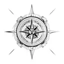 full sleeve, roses, compass, shade, abstract, clouds  tattoo design idea