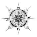 full sleeve, roses, compass, shade, abstract, clouds  tattoo design idea