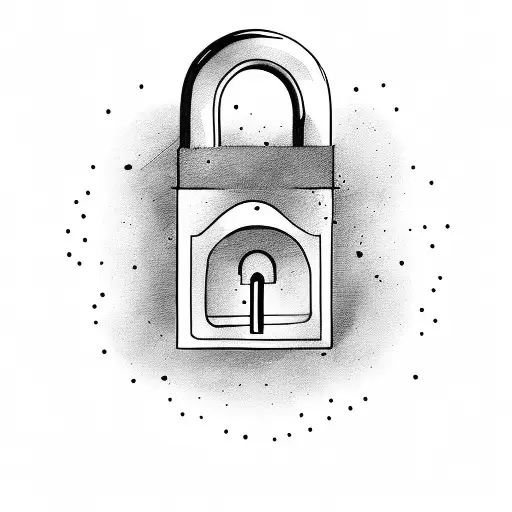 Padlock tattoo design idea