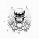 skull chef tattoo design idea