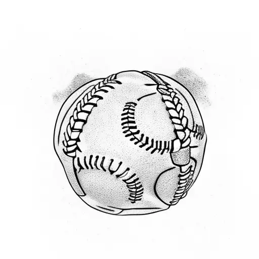 baseball laces tattoo design idea