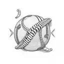 baseball laces tattoo design idea