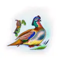 pheasant and mallard  tattoo design idea