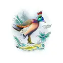 pheasant and mallard  tattoo design idea