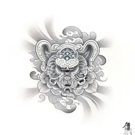 Japanese "Tramp Stamp" Tattoo Idea BlackInk AI