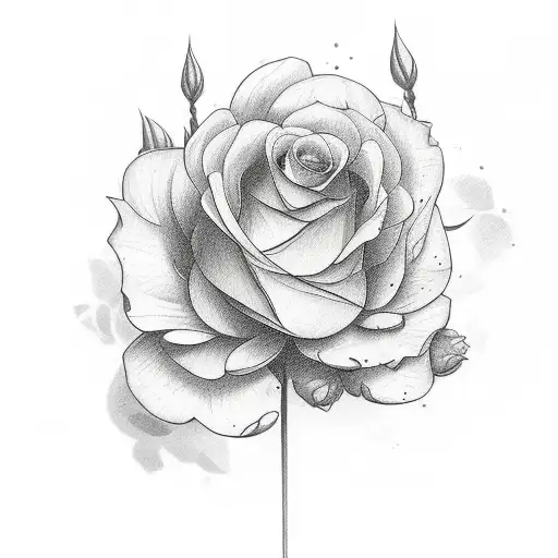 Incorporate the client's daughters' names into a beautiful floral arrangement tattoo tattoo design idea