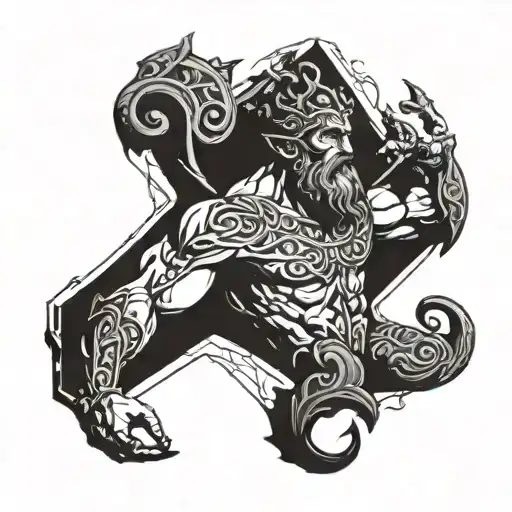 Hercules crossroads tattoo design idea