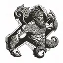 Hercules crossroads tattoo design idea