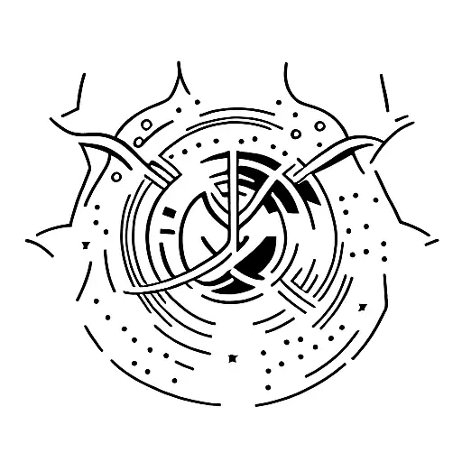 Taurus and Aquarius star sign tattoo design idea