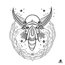 Taurus and Aquarius star sign tattoo design idea