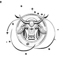Taurus and Aquarius star sign tattoo design idea