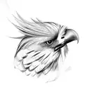 Feathered raven gazing at the universe tattoo design idea