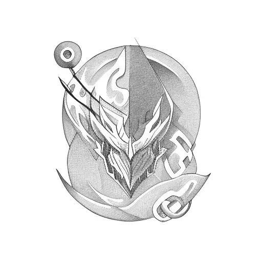 link y hollow night tattoo design idea