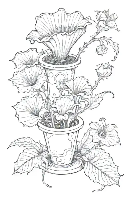 Venus fly trap tattoo design idea