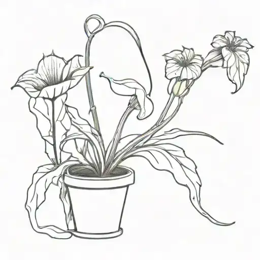 Venus Flytrap plant tattoo design idea