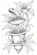 Venus fly trap tattoo design idea