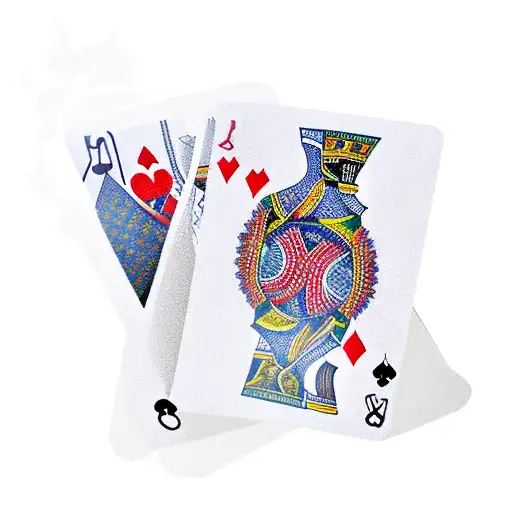 deck of cards on fire tattoo design idea