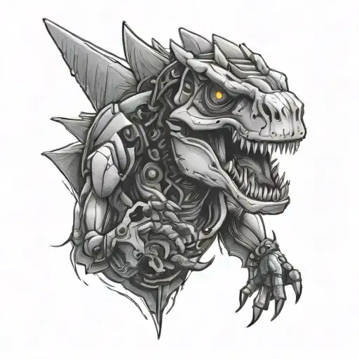 Robo TRex tattoo design idea