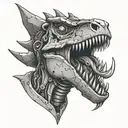 Robo TRex tattoo design idea