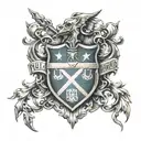 tattoo of a real human heart that is mixed with the shield of the Talleres de Córdoba soccer club, Argentina tattoo design idea