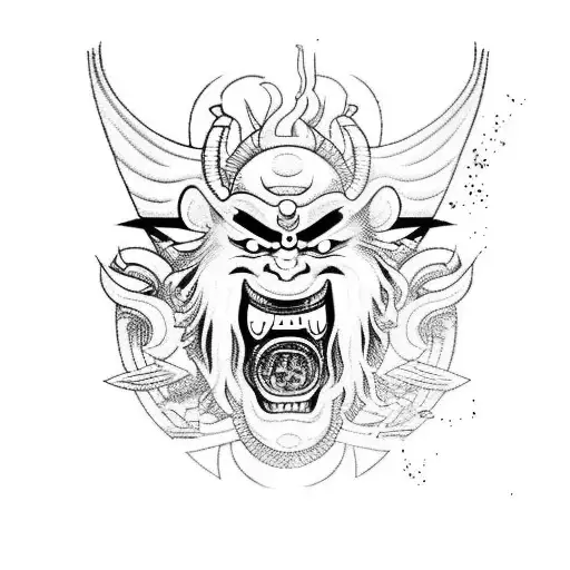 raijin  tattoo design idea
