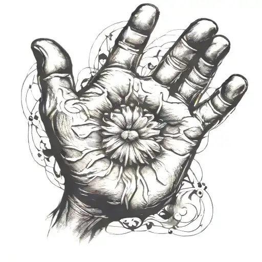 handprint tattoo tattoo design idea