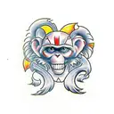 Harley davidson monkeys tattoo design idea