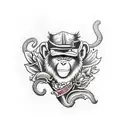 Harley davidson monkeys tattoo design idea
